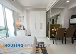 fully furnished 1br unit with balcony for rent/sale at acqua private residences