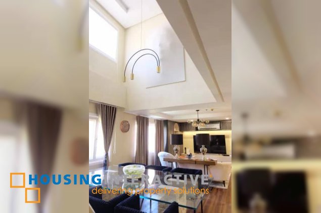 fully furnished 3br penthouse unit for lease/rent at mckinley garden villas