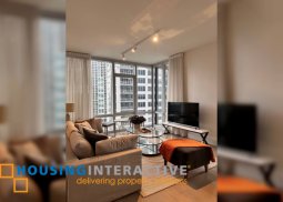 fully furnished 2br unit with balcony and parking for lease in proscenium at rockwell