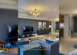 fully furnished 3br unit with balcony and parking for lease in proscenium at rockwell