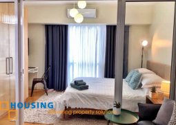 fully furnished 1br unit with balcony for lease in acqua private residences