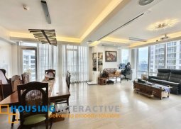 fully furnished 3br unit with parking for sale in proscenium at rockwell