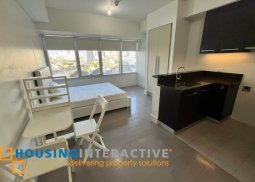 fully furnished studio unit with parking for lease in proscenium residences