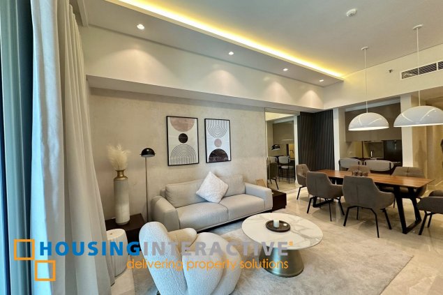 fully furnished 2br unit with balcony and parking for lease in grand hyatt residences
