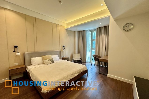 fully furnished 2br unit with balcony and parking for lease in grand hyatt residences