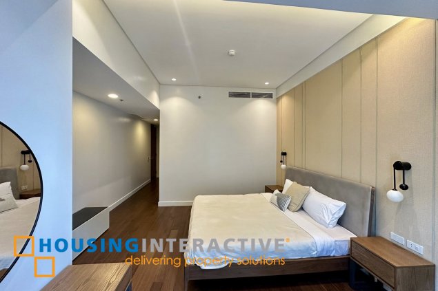 fully furnished 2br unit with balcony and parking for lease in grand hyatt residences