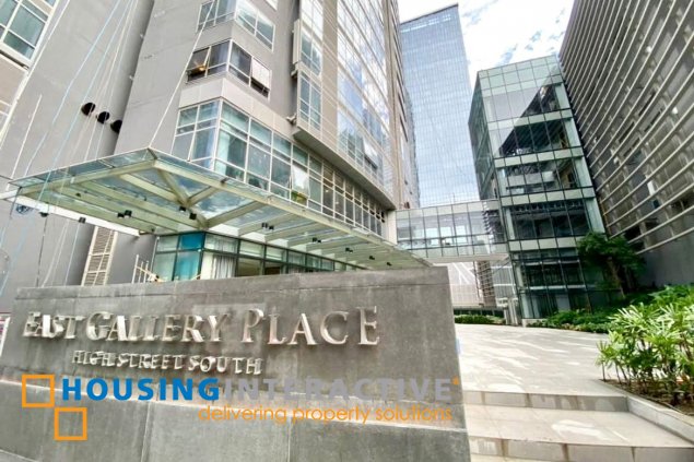 fully furnished 1br unit with balcony and parking for lease in east gallery place
