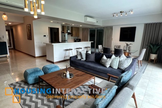 fully furnished 2br unit with balcony for lease in one serendra