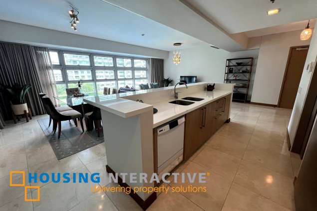 fully furnished 2br unit with balcony for lease in one serendra