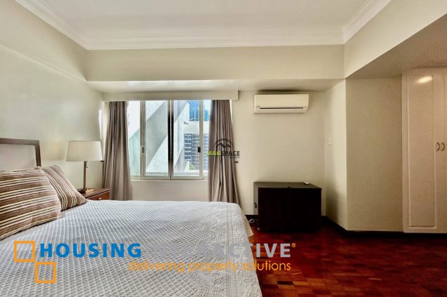 fully furnished 2br unit with balcony and parking for lease in one salcedo place