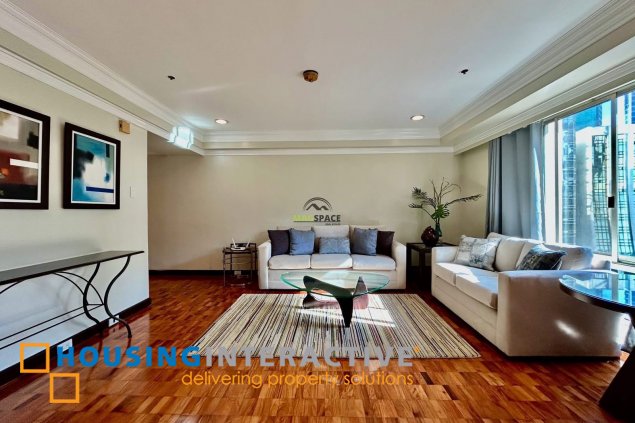 fully furnished 2br unit with balcony and parking for lease in one salcedo place