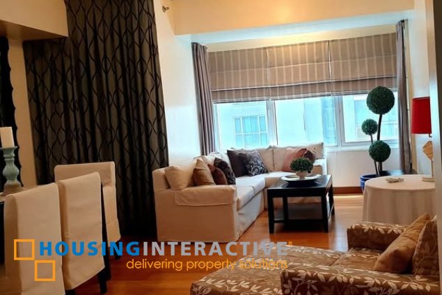 fully furnished 1br unit with parking for lease in one serendra
