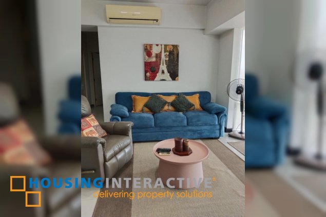 fully furnished 2br unit with balcony and parking for lease in two serendra