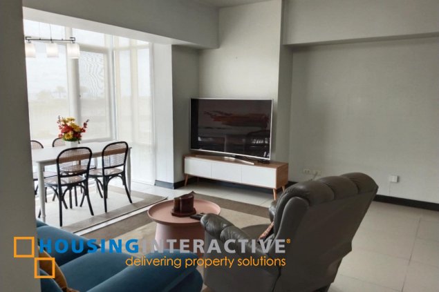 fully furnished 2br unit with balcony and parking for lease in two serendra