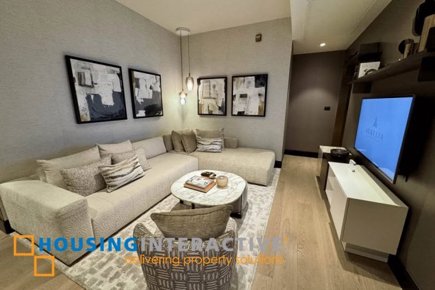 semi-furnished brandnew 3br unit with parking for sale in aurelia residences