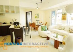 fully furnished 3br unit with balcony for lease in trion towers