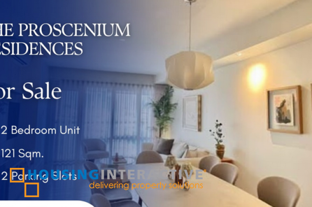 furnished 2br unit with 2 parking for sale in proscenium at rockwell
