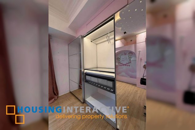 fully furnished 2br unit with parking for lease in two serendra