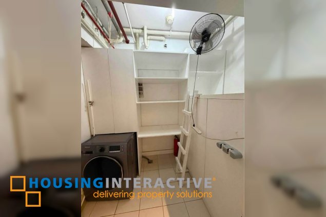 fully furnished 2br unit with parking for lease in two serendra