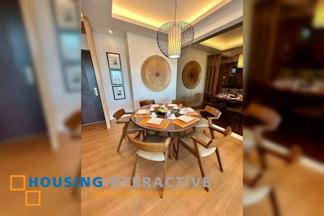 fully furnished 3br unit with parking for lease in st. francis shangri-la place