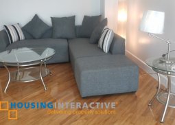 furnished 2br unit with 2 parkings for lease in amorsolo rockwell