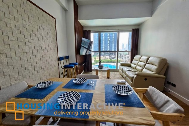 fully furnished 1br unit with balcony for lease in the seasons residences