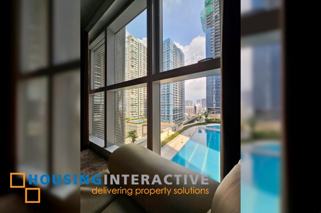 fully furnished 1br unit with balcony for lease in the seasons residences