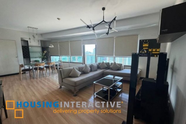 fully furnished 2br unit with balcony and parking for sale/rent in the residences at greenbelt