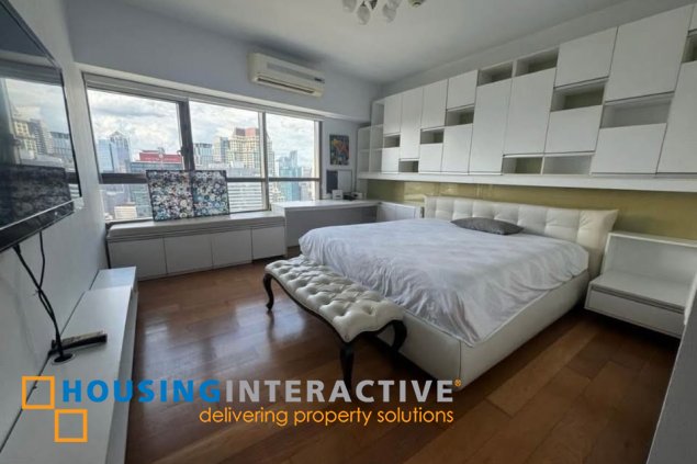 fully furnished 2br unit with balcony and parking for sale/rent in the residences at greenbelt