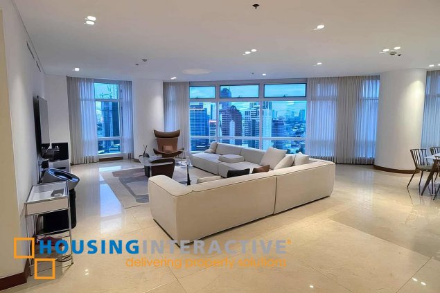 fully furnished 3br unit with parking for lease in two roxas triangle