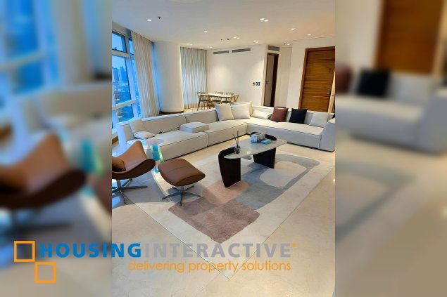 fully furnished 3br unit with parking for lease in two roxas triangle