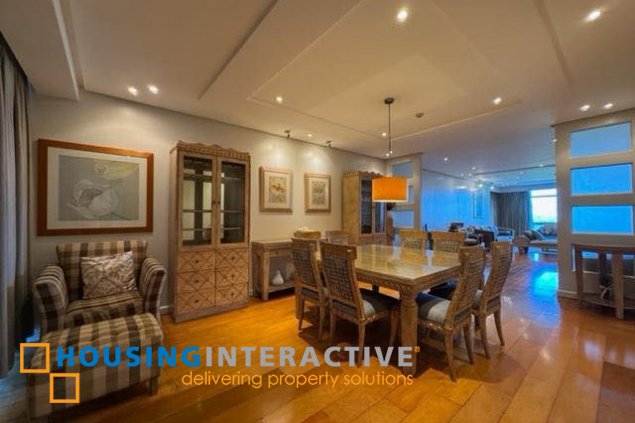 fully furnished 3br unit with parking for lease in pacific towers