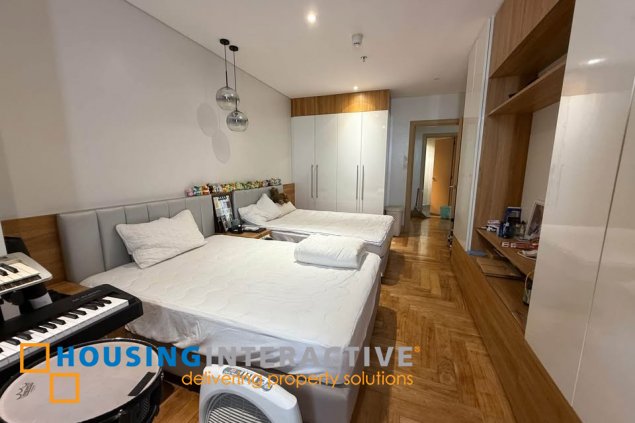 fully furnished 3br unit with parking for rent in garden towers