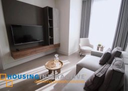 fully furnished 1br unit with balcony and parking for lease in the proscenium at rockwell