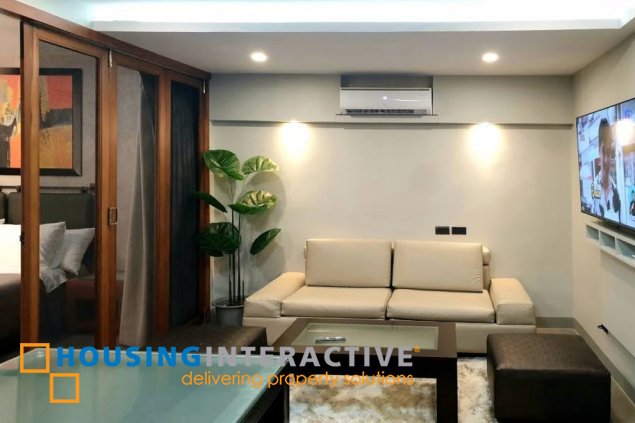 fully furnished 1br unit with balcony for rent in virra condominiums, makati