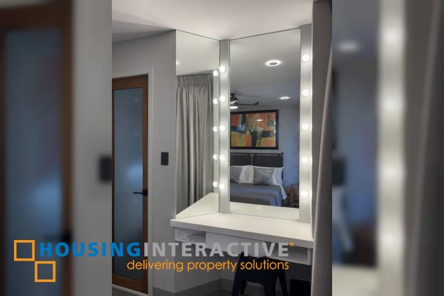 fully furnished 1br unit with balcony for rent in virra condominiums, makati