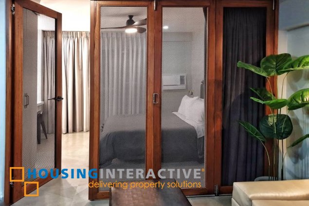 fully furnished 1br unit with balcony for rent in virra condominiums, makati