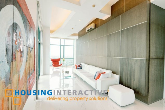fully furnished 3br penthouse unit with parking for sale in bellagio one