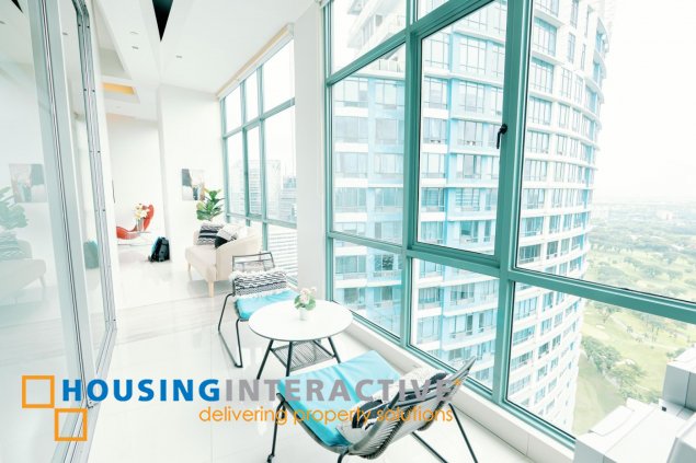 fully furnished 3br penthouse unit with parking for sale in bellagio one