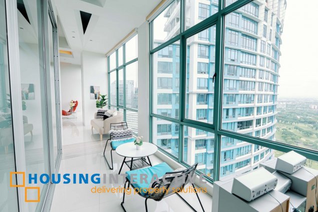 fully furnished 3br penthouse unit with parking for sale in bellagio one
