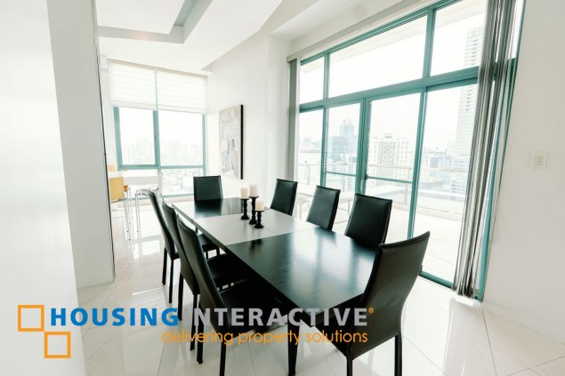 fully furnished 3br penthouse unit with parking for sale in bellagio one