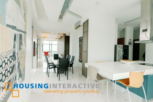 fully furnished 3br penthouse unit with parking for sale in bellagio one