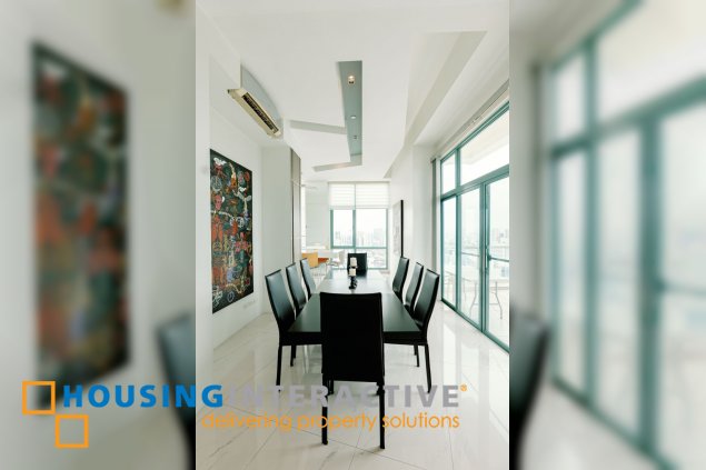 fully furnished 3br penthouse unit with parking for sale in bellagio one