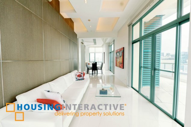 fully furnished 3br penthouse unit with parking for sale in bellagio one
