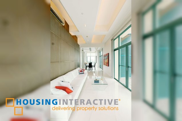 fully furnished 3br penthouse unit with parking for sale in bellagio one