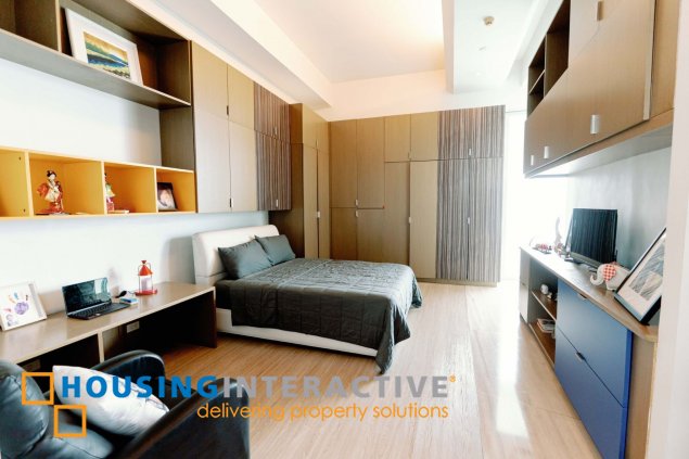 fully furnished 3br penthouse unit with parking for sale in bellagio one