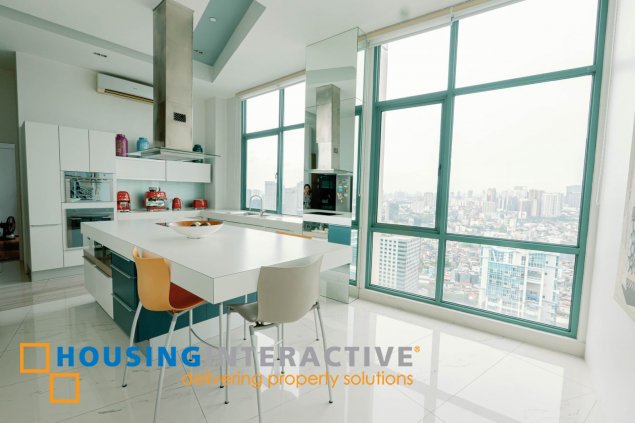 fully furnished 3br penthouse unit with parking for sale in bellagio one