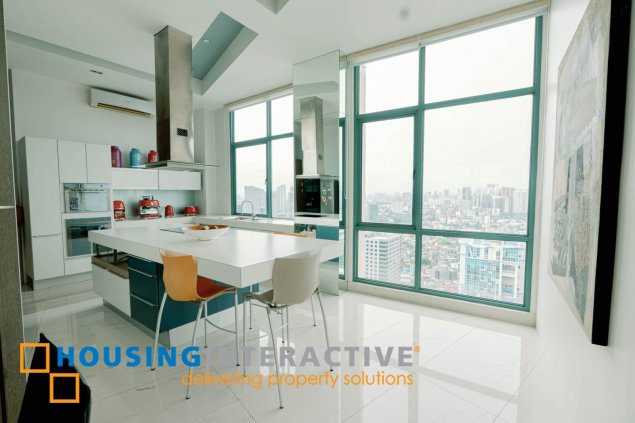 fully furnished 3br penthouse unit with parking for sale in bellagio one