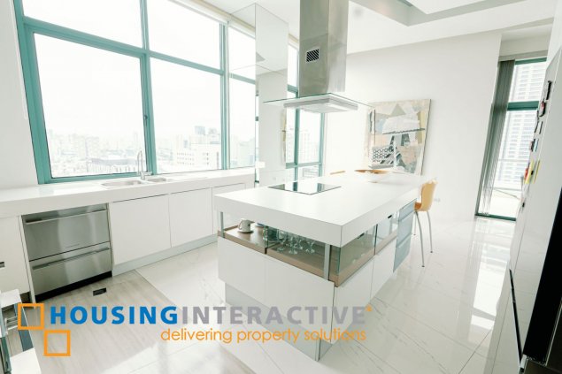 fully furnished 3br penthouse unit with parking for sale in bellagio one