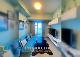 fully furnished 1br unit with balcony for rent in trion towers